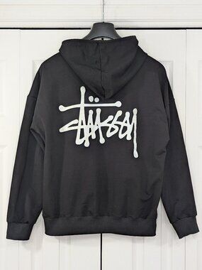 Stussy Basic Black Hoodie Pullover